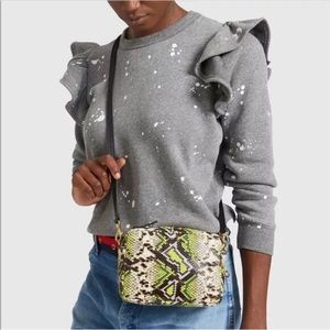 Clare V Midi Sac in Snake, NWOT
